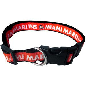 MIAMI MARLINS DOG COLLAR – RIBBON, MLB - Bones Bizzness