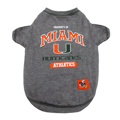 MIAMI HURRICANES DOG TEE SHIRT, NCAA - Bones Bizzness