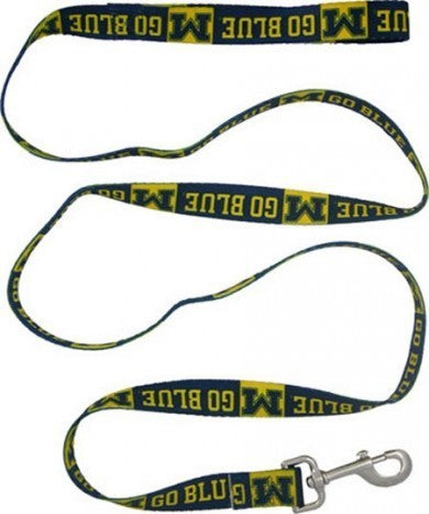 MICHIGAN WOLVERINES DOG LEASH – RIBBON, NCAA - Bones Bizzness