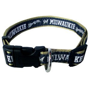 MILWAUKEE BREWERS DOG COLLAR – RIBBON, MLB - Bones Bizzness