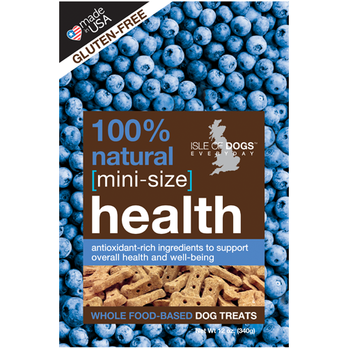 MINI-HEALTH 100% NATURAL BAKED TREAT - FEATURING WHOLE OATS AND BLUEBERRY, Treats - Bones Bizzness