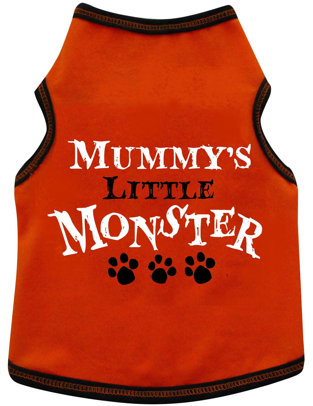 MUMMY'S LITTLE MONSTER HALLOWEEN TIE STRIPED DOG TANK