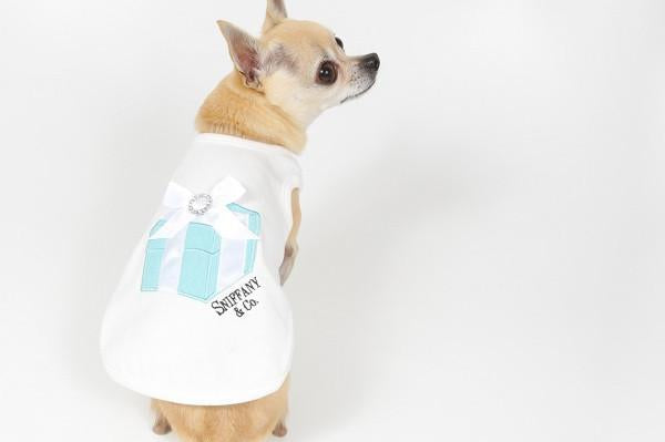 SNIFFANY BLUE LOVE GIFT BOX DOG TANK, Shirts Tanks & Tees - Bones Bizzness