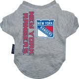 NEW YORK RANGERS DOG TEE SHIRT GREY, NHL - Bones Bizzness