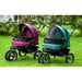 NO - ZIP DOUBLE PET STROLLER PINE GREEN, Strollers - Bones Bizzness