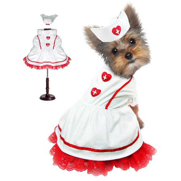 SWEETHEART NURSE DOG COSTUME, Costume - Bones Bizzness