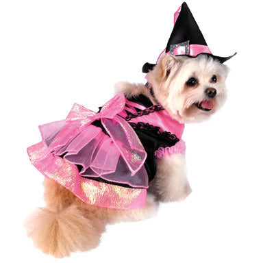 SHINY PINK WITCH DOG COSTUME, Costume - Bones Bizzness