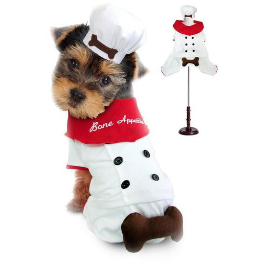 BONE APPETIT CHEF DOG COSTUME, Costume - Bones Bizzness