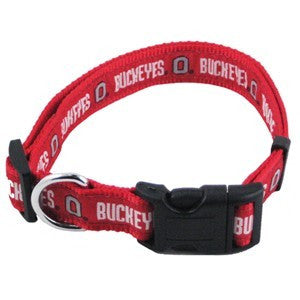 OHIO STATE DOG COLLAR – RIBBON, NCAA - Bones Bizzness