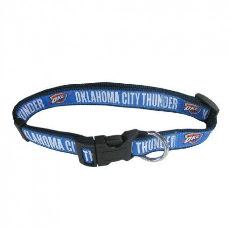 OKLAHOMA CITY THUNDER DOG COLLAR – RIBBON, NBA - Bones Bizzness