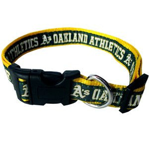 OAKLAND ATHLETICS DOG COLLAR – RIBBON, MLB - Bones Bizzness