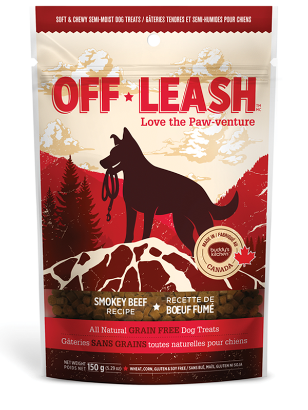 OFF LEASH SMOKEY BEEF SOFT & CHEWY DOG TREATS, Treats - Bones Bizzness