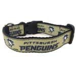 PITTSBURGH PENGUINS DOG COLLAR- RIBBON, NHL - Bones Bizzness