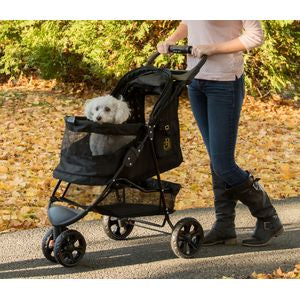 Special Edition NO-ZIP Pet Stroller - Gold Monogram, Strollers - Bones Bizzness