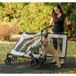 NO-ZIP EXPEDITION PET STROLLER - FOG, Strollers - Bones Bizzness