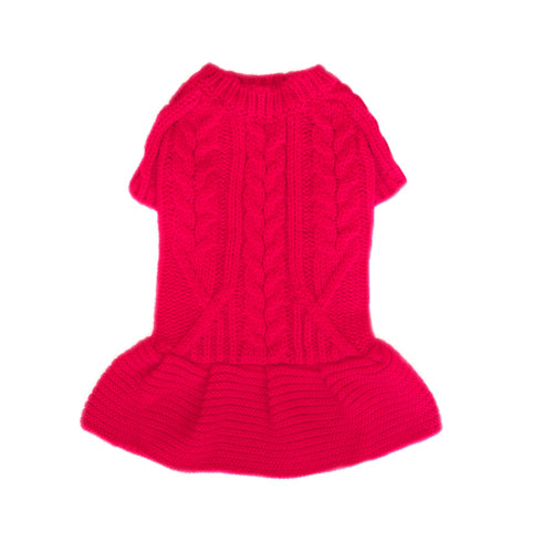 GEORGIA DOG SWEATER DRESS RED, Sweaters - Bones Bizzness