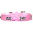 FAUX CROC CRYSTAL BONE DOG COLLAR