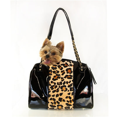 LEOPARD MIA DOG CARRIER BAG, Carriers - Bones Bizzness