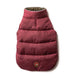 BURGUNDY / OLIVE REVERSIBLE MOOSE PUFFER DOG COAT