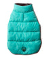 BLACK / AQUA REVERSIBLE PUFFER