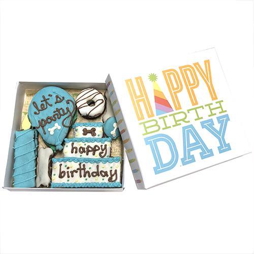 Happy Birthday Party Boxed Dog Treats (Pink / Blue / Unisex)