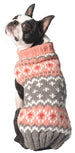 PEACH FAIRISLE DOG SWEATER, Sweaters - Bones Bizzness