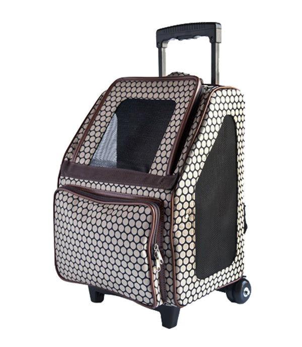 RIO 3-IN-1 DOG BAG CARRIER ON WHEELS - NOIR, Carriers - Bones Bizzness