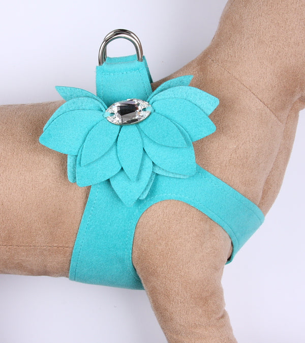 WATER LILY CRYSTAL STEP-IN DOG HARNESS - BIMINI BLUE, Harness - Bones Bizzness