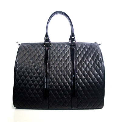 BLACK QUILTED LUXE JL DUFFLE DOG CARRIER, Carriers - Bones Bizzness