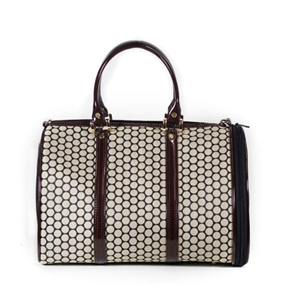 NOIR DOTS JL DUFFEL DOG CARRIER, Carriers - Bones Bizzness