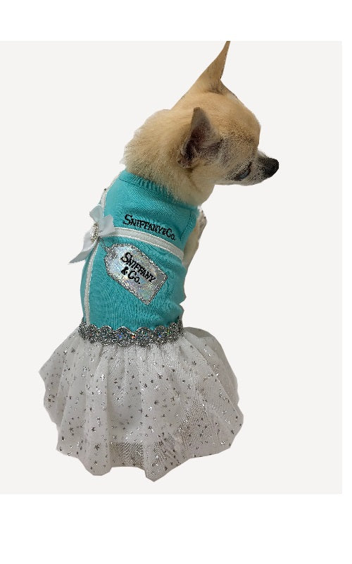 SNIFFANY PLATINUM TAG DOG DRESS