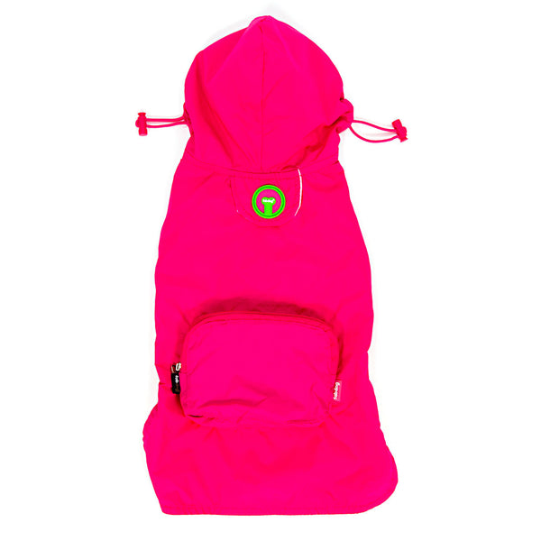 HOT PINK CRAB PACKAWAY DOG RAINCOAT