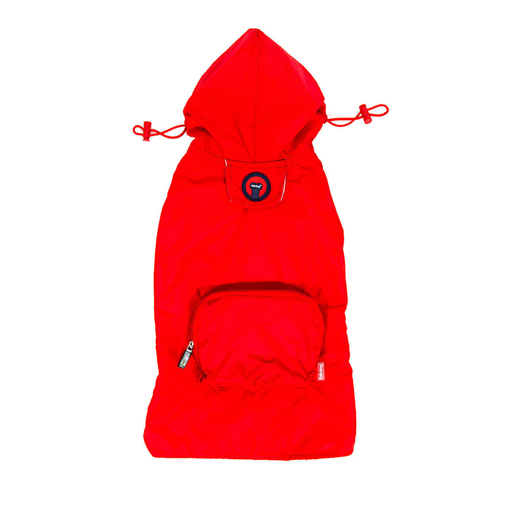 RED SKULL PACKAWAY DOG RAINCOAT