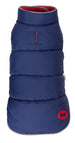 NAVY/RED REVERSIBLE BONE PUFFER DOG COAT, Coats - Bones Bizzness