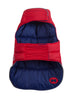 NAVY/RED REVERSIBLE BONE PUFFER DOG COAT, Coats - Bones Bizzness