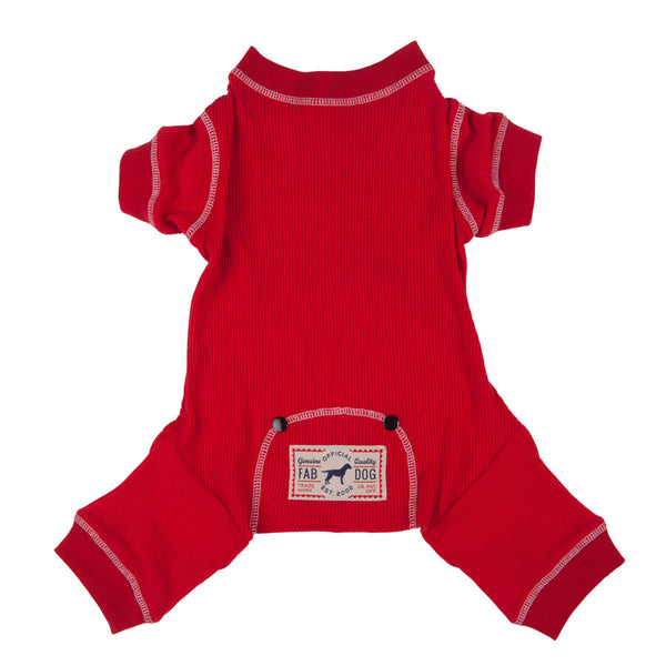 RED THERMAL DOG PAJAMAS, PAJAMAS - Bones Bizzness