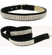GILTMORE 3 ROW SWAROVSKI CRYSTAL DOG LEASH (42 COLORS), Leash - Bones Bizzness