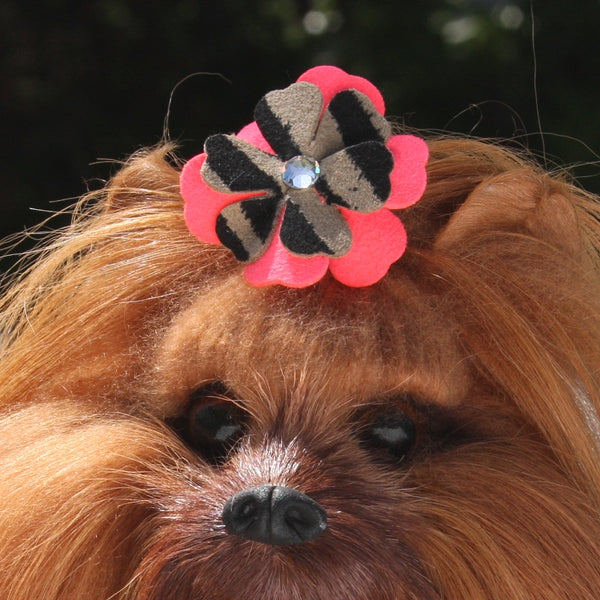 SARAH TINKIES SWAROVSKI TWO-TONE DOG HAIR BOW, HAIR BOW - Bones Bizzness