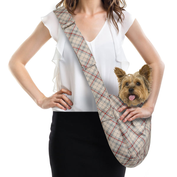 SCOTTY DOE PLAID CUDDLE DOG CARRIER, Carriers - Bones Bizzness