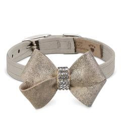 CHAMPAGNE GLITZERATI NOUVEAU BOW COLLAR