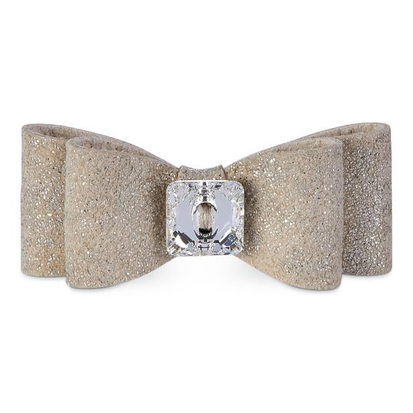 Champagne Glitzerati Single Big Bow Hair Bow