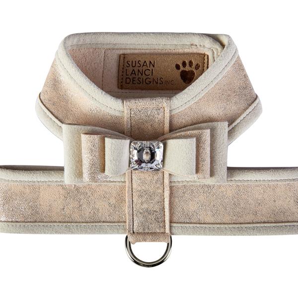 CHAMPAGNE GLITZERATI REALLY BIG BOW TINKIE HARNESS W/DOE TRIM