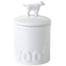 WHITE WOOF DOG BOWLS & TREAT JARS, Bowls - Bones Bizzness