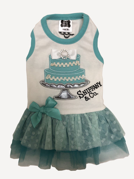 SNIFFANY BLUE CAKE DOG DRESS