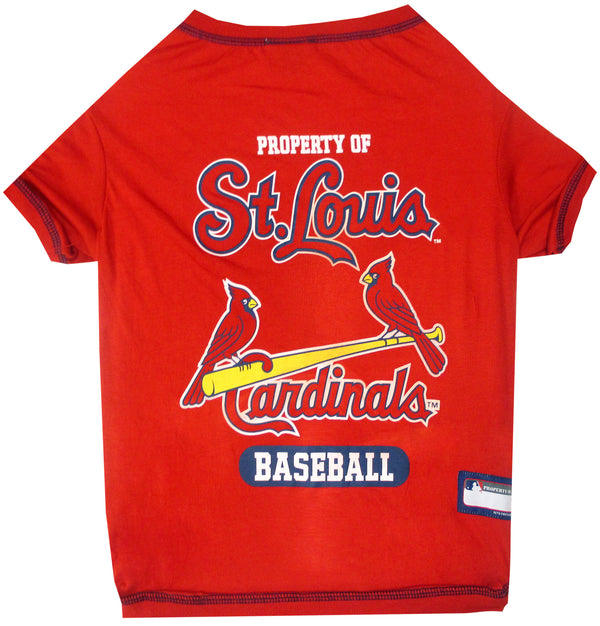 ST. LOUIS CARDINALS DOG TEE SHIRT – RED, MLB - Bones Bizzness