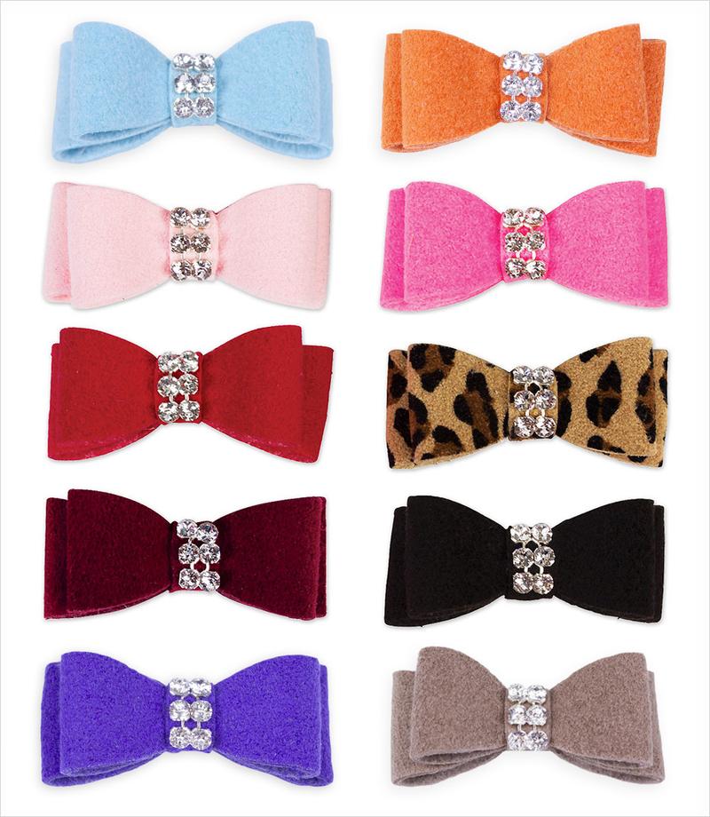 SUSAN LANCI GILTMORE DOG HAIR BOWS - (53 COLORS), HAIR BOW - Bones Bizzness
