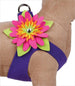 ISLAND FLOWER CRYSTAL STEP-IN HARNESS- (11 COLORS), Harness - Bones Bizzness