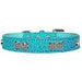 FAUX CROC CRYSTAL BONE DOG COLLAR