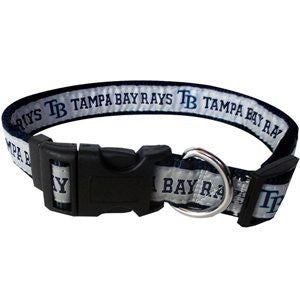 TAMPA BAY RAYS DOG COLLAR – RIBBON, MLB - Bones Bizzness