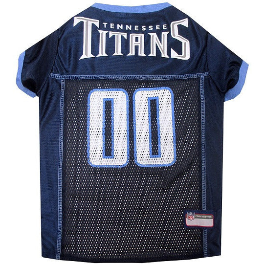 TENNESSEE TITANS DOG JERSEY- BLUE TRIM, NFL Jerseys - Bones Bizzness